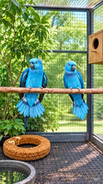 Amazing Blue Parrots in a Beautiful Aviary 🦜💙 | Colorful Exotic Birds
 #pets #birds #animallovers #wildlife #aviary #fyp #foryou #freetalk