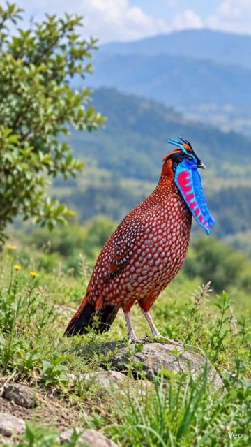 Amazing Exotic Pheasant in the Wild 🐦🔥 | Beautiful Rare Bird & Mountain Nature #pets #birds #animallovers #fyp #foryou #freetalk