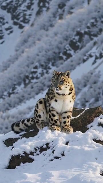 Graceful and elusive_ the snow leopard embodies the untamed spirit of the mountains. _snowleopard _wildbeauty _naturephotography _instanature _untamed
